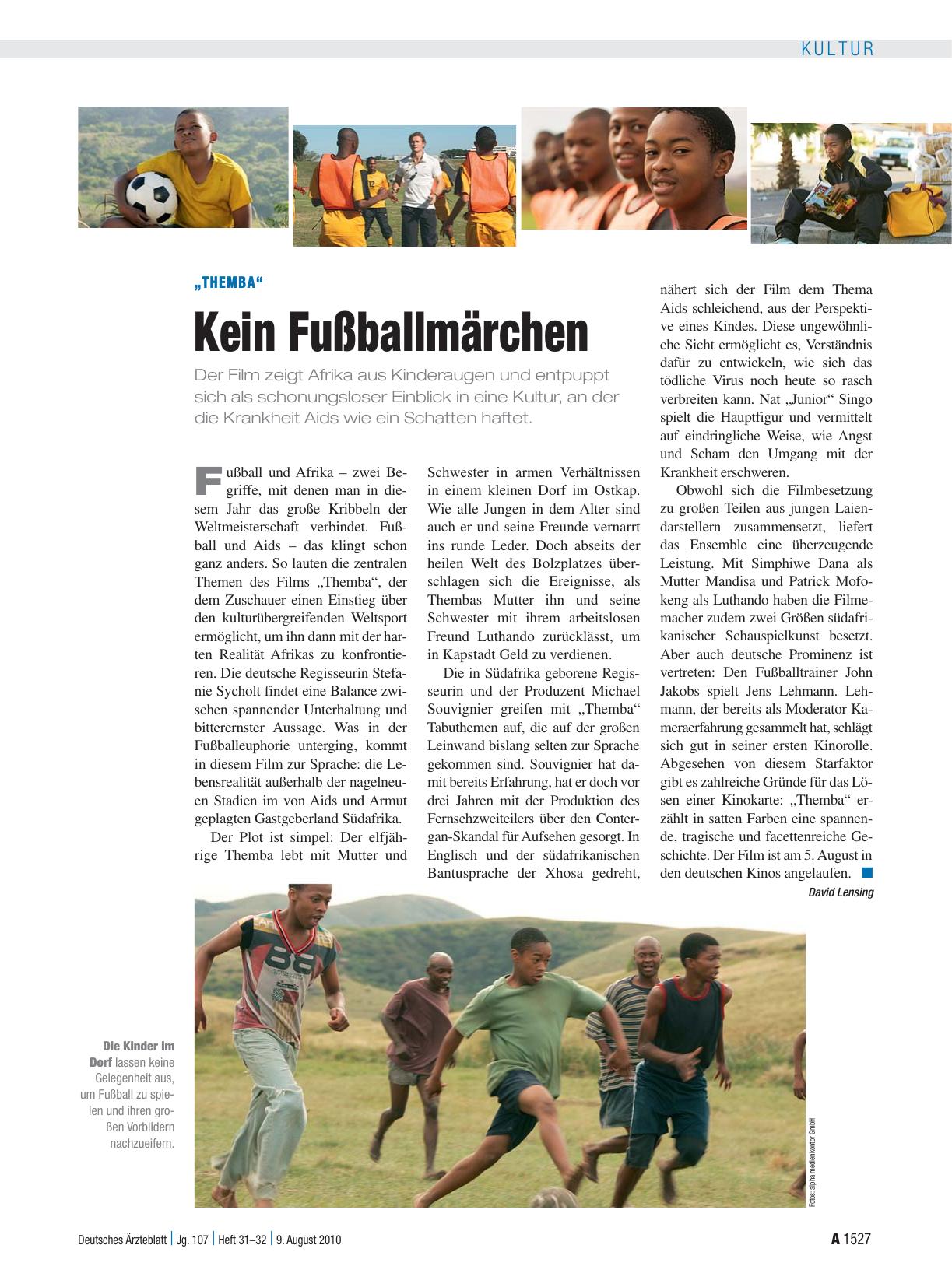 Vorschauseite 1: „Themba“: Kein Fußballmärchen