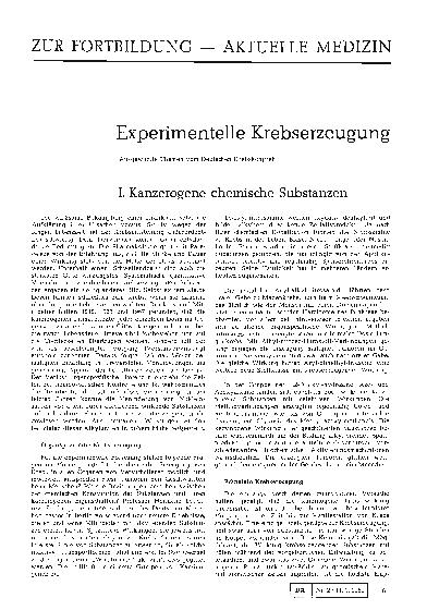 Vorschauseite 1: Experimentelle Krebserzeugung