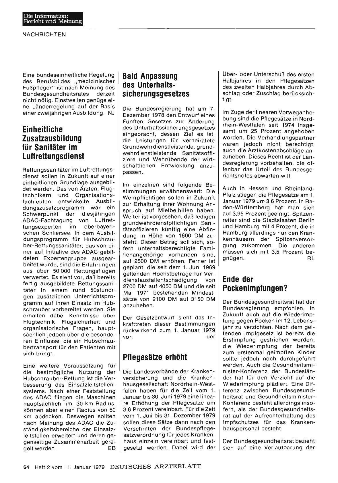 Vorschauseite 1: Ende der Pockenimpfungen?