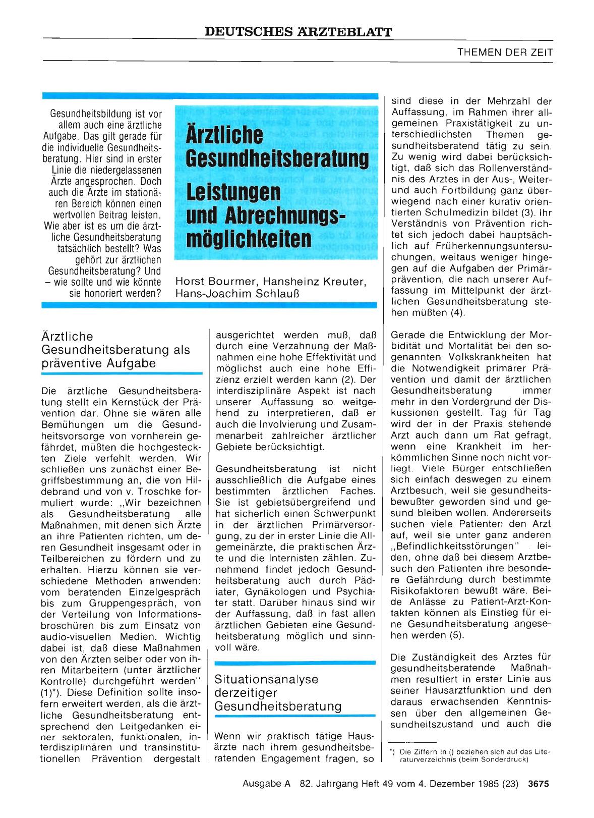 Vorschauseite 1: Ärztliche Gesundheitsberatung - Leistungen und Abrechnungsmöglichkeiten