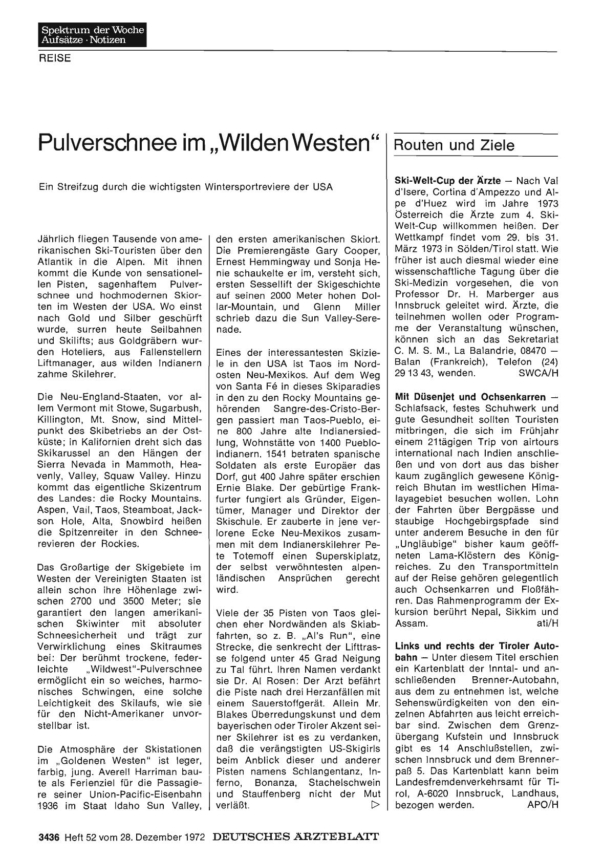 Vorschauseite 1: Pulverschnee im „Wilden Westen"