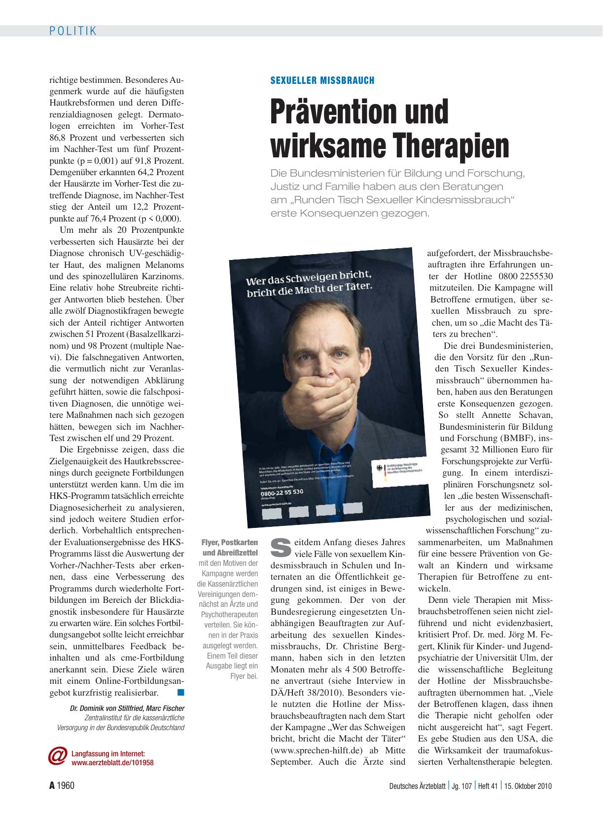 Vorschauseite 1: Sexueller Missbrauch: Prävention und wirksame Therapien