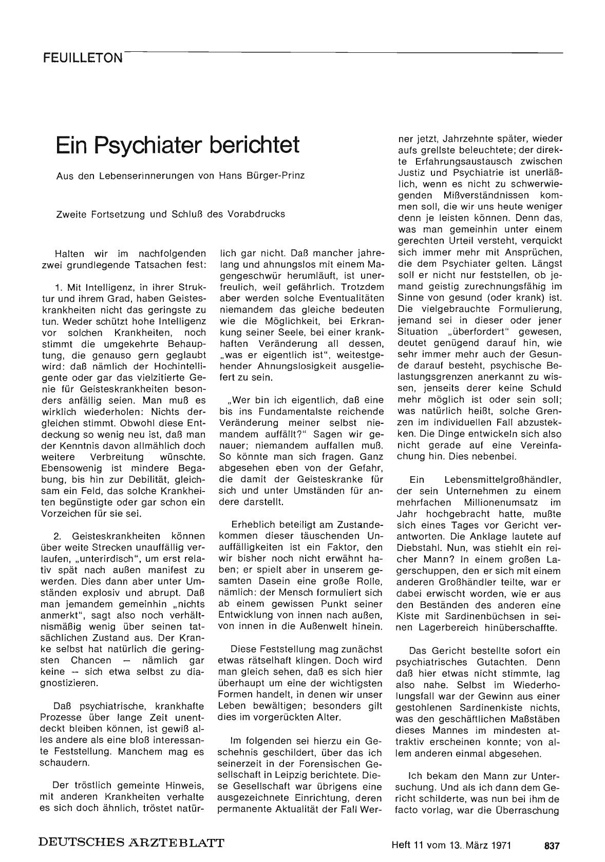 Vorschauseite 1: Ein Psychiater berichtet
