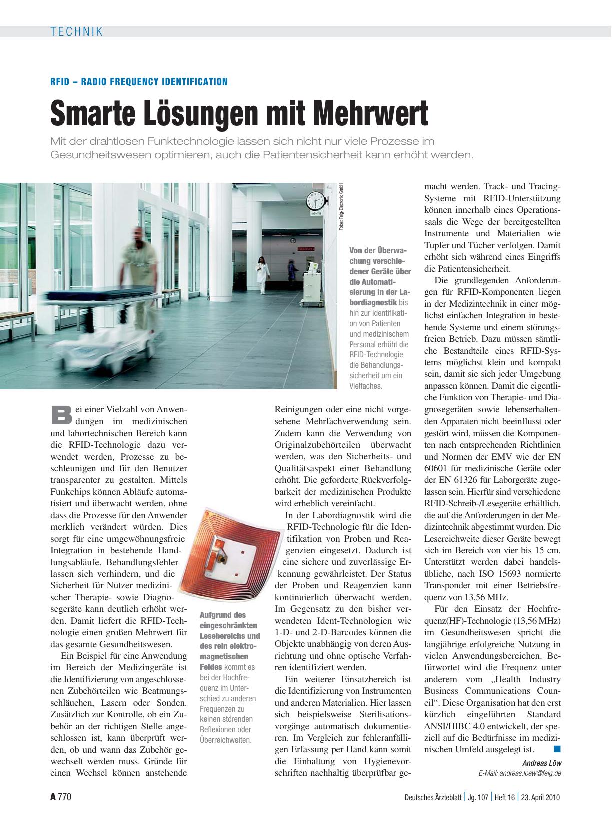 Vorschauseite 1: RFID – Radio frequency Identification: Smarte Lösungen mit Mehrwert