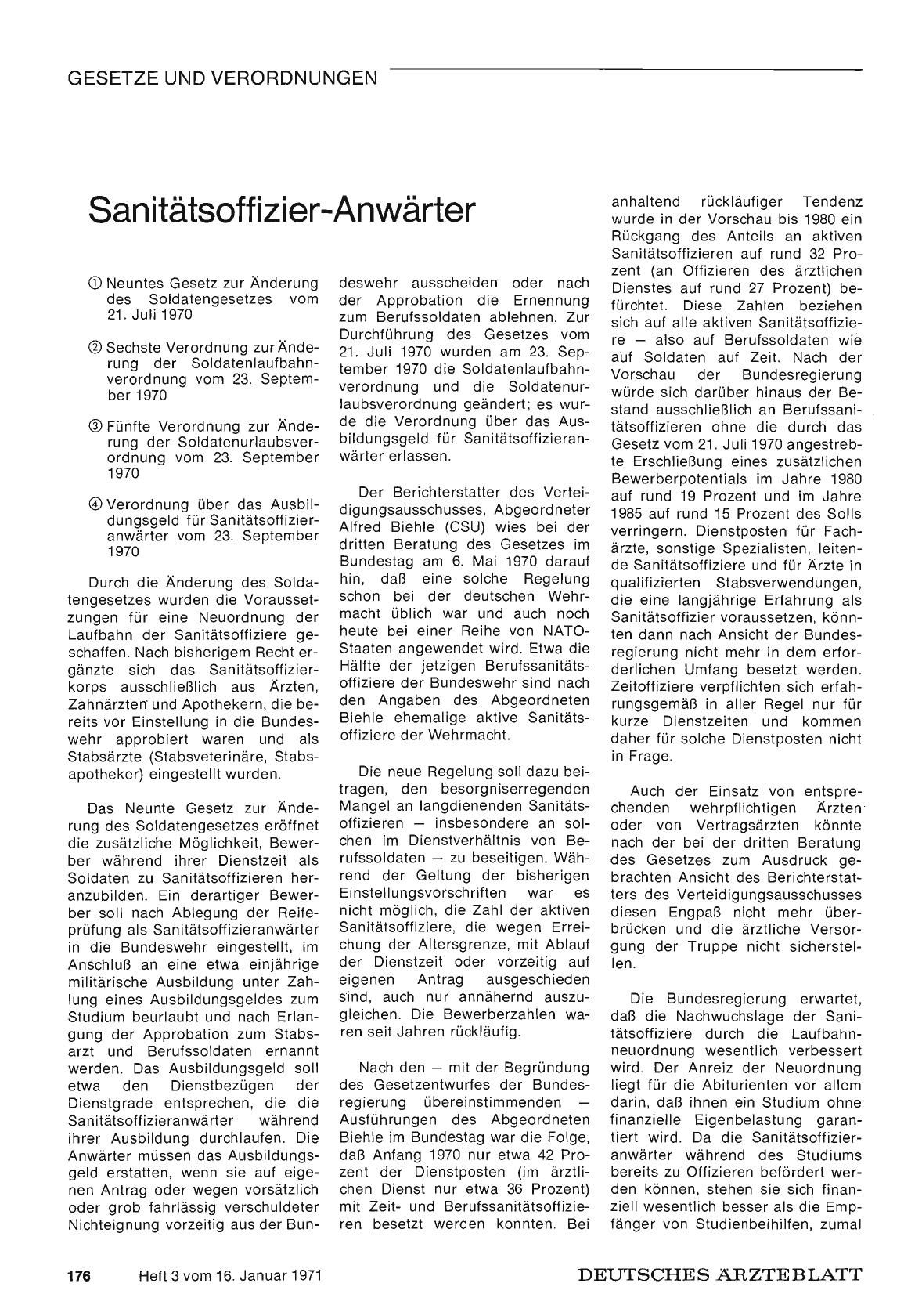 Vorschauseite 1: Sanitätsoffizier-Anwärter