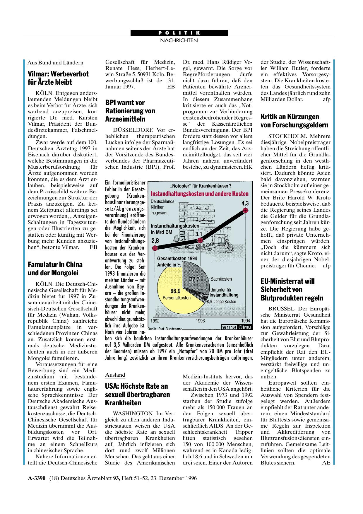 Vorschauseite 1: Kritik an Kürzungen von Forschungsgeldern