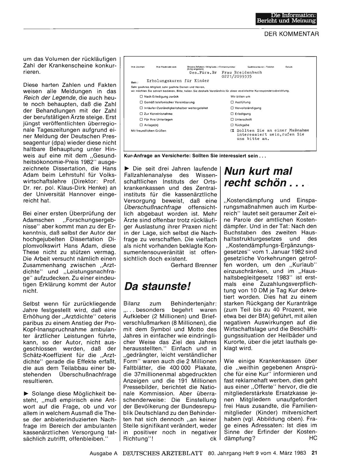 Vorschauseite 1: Nun kurt mal recht schön. ..