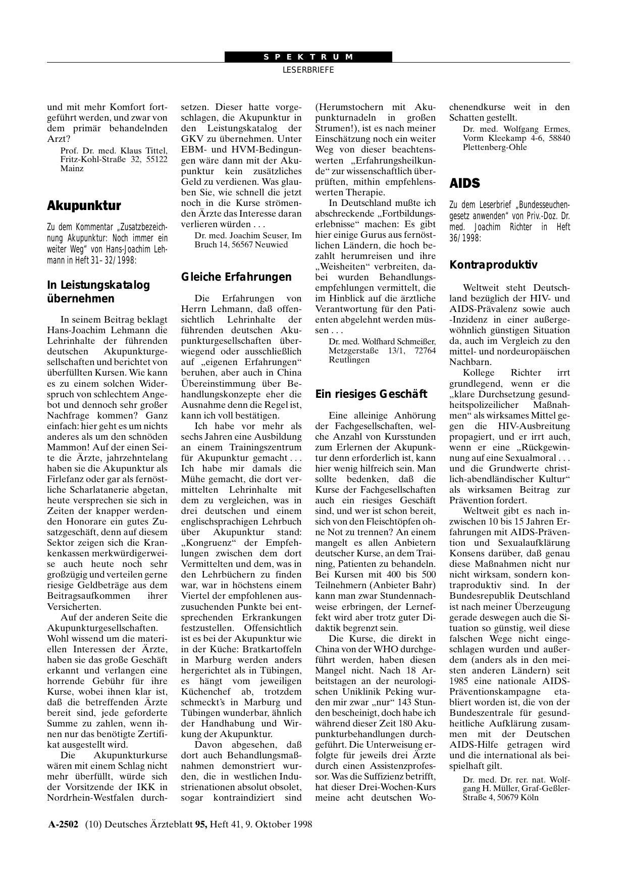 Vorschauseite 1: AIDS: Kontraproduktiv