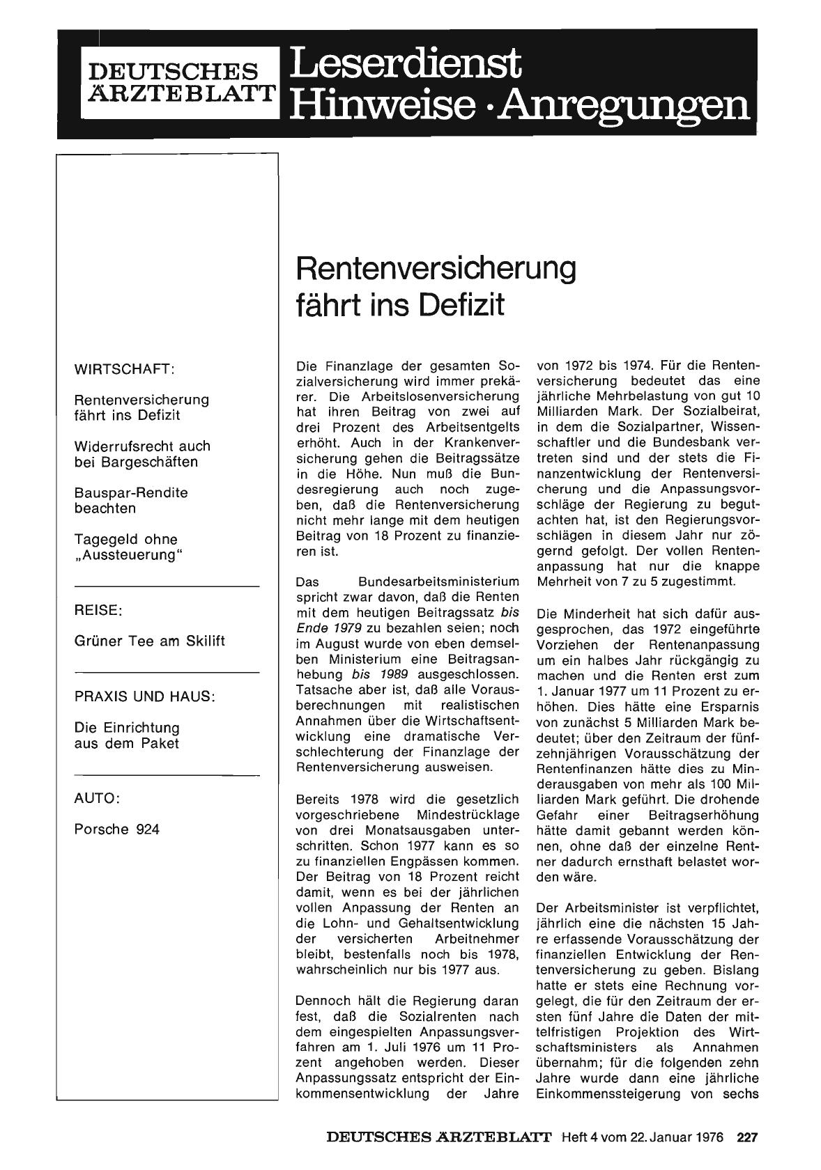 Vorschauseite 1: Rentenversicherung fährt ins Defizit