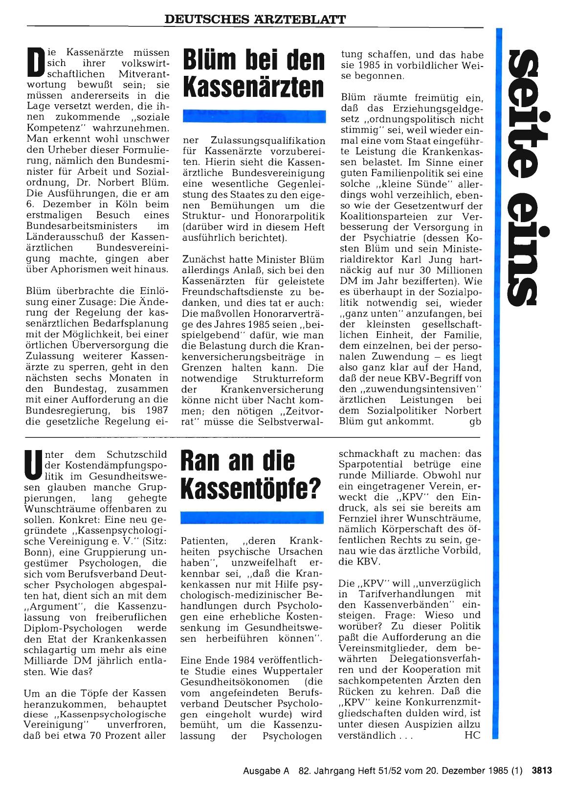 Vorschauseite 1: Ran an die Kassentöpfe?