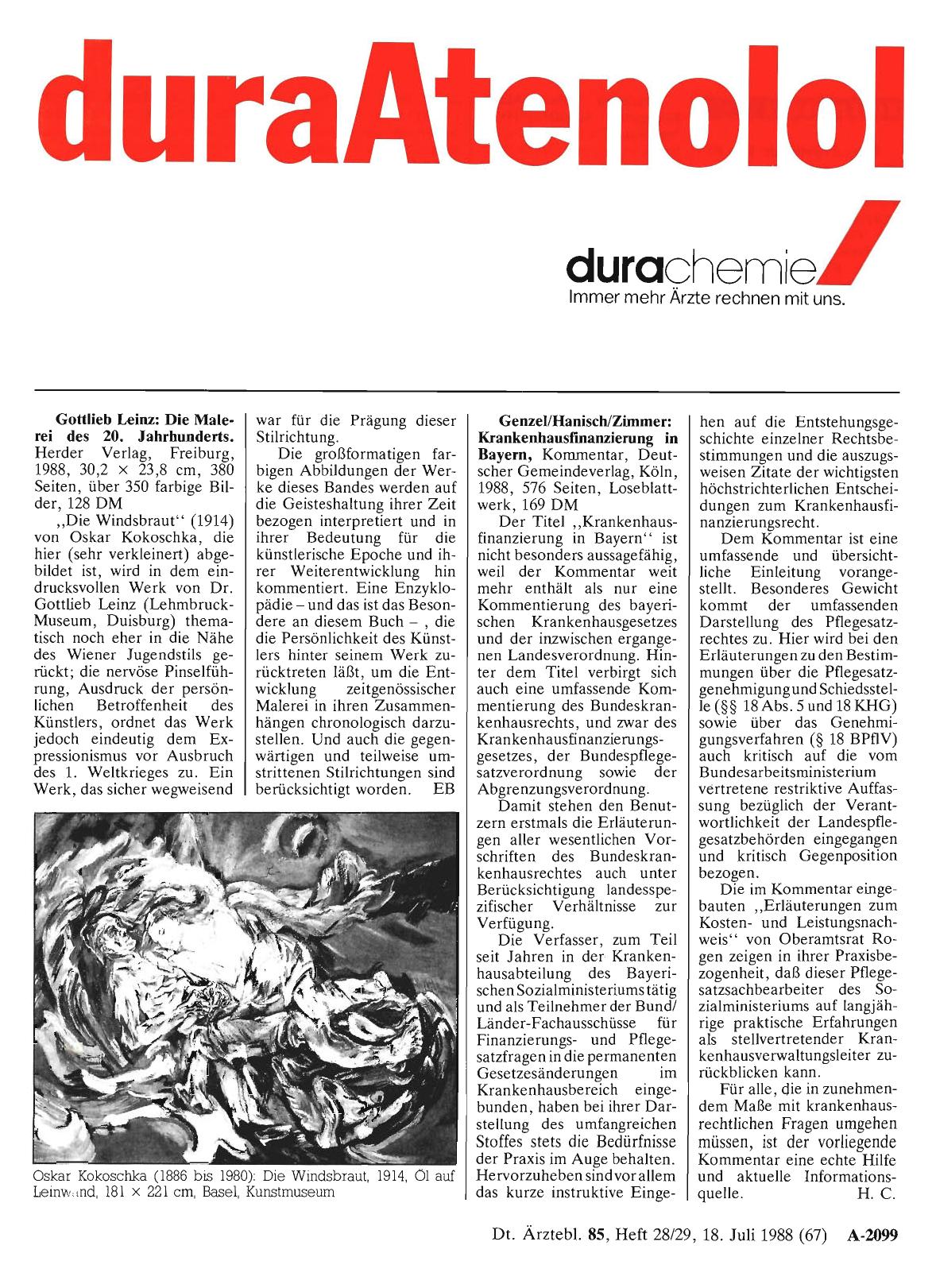 Vorschauseite 1: Gottlieb Leinz: Die Malerei des 20. Jahrhunderts
