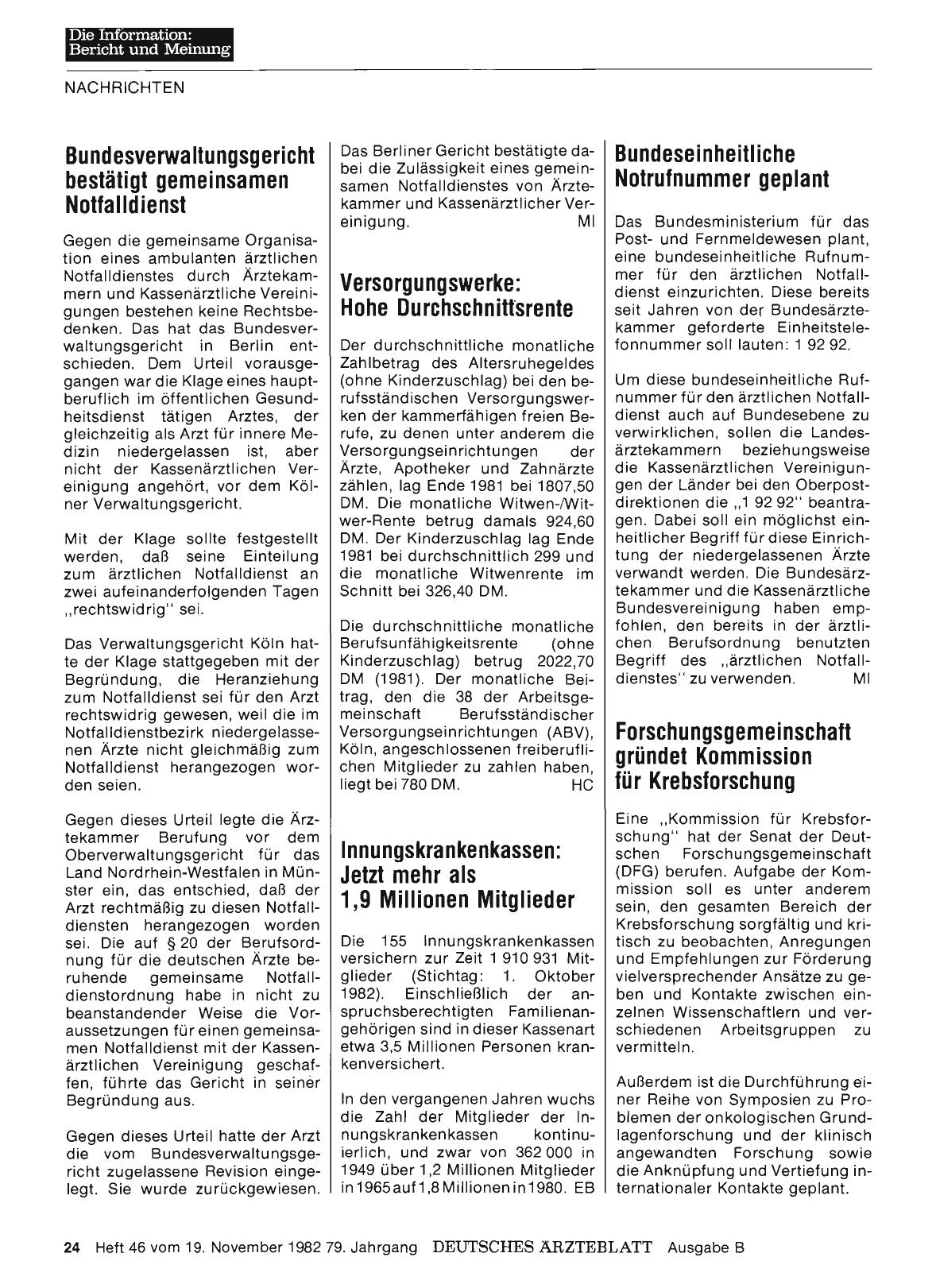 Vorschauseite 1: Bundeseinheitliche Notrufnummer geplant