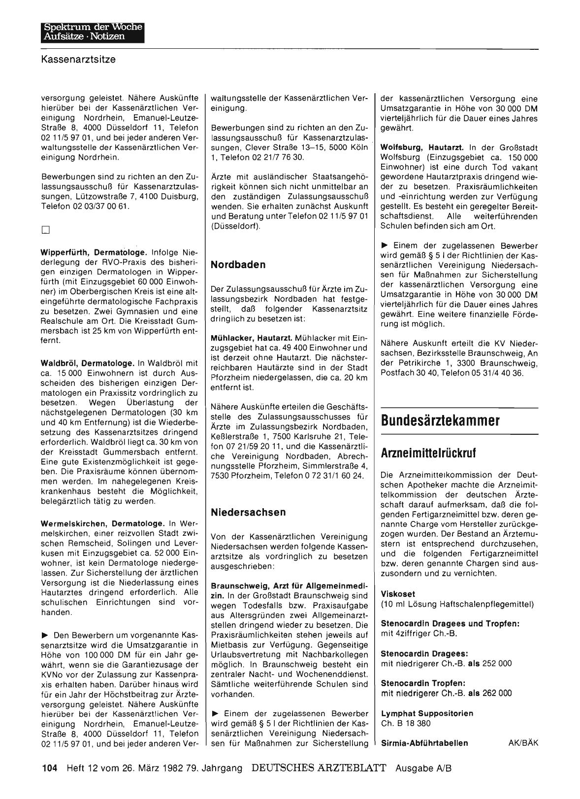 Vorschauseite 1: Bundesärztekammer