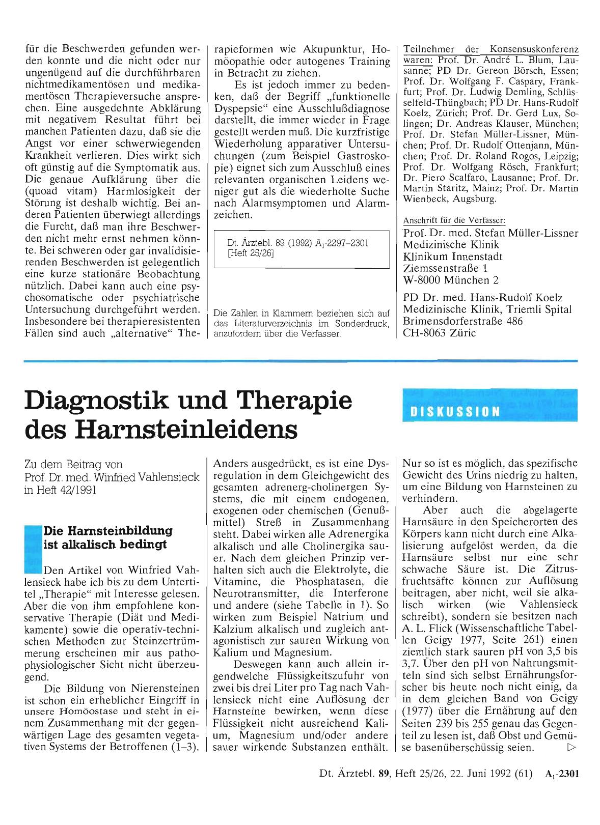 Vorschauseite 1: Diagnostik und Therapie des Harnsteinleidens: Die Harnsteinbildung ist alkalisch bedingt