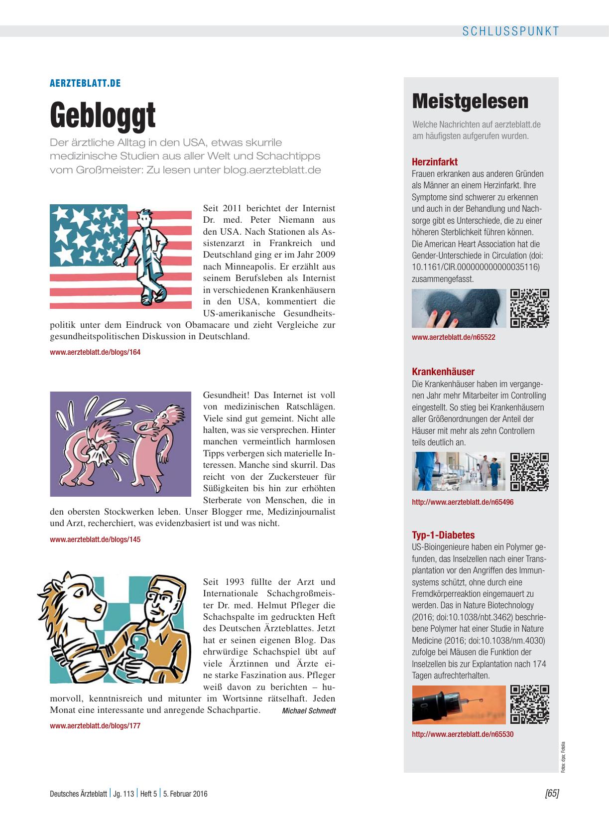Vorschauseite 1: aerzteblatt.de: Gebloggt