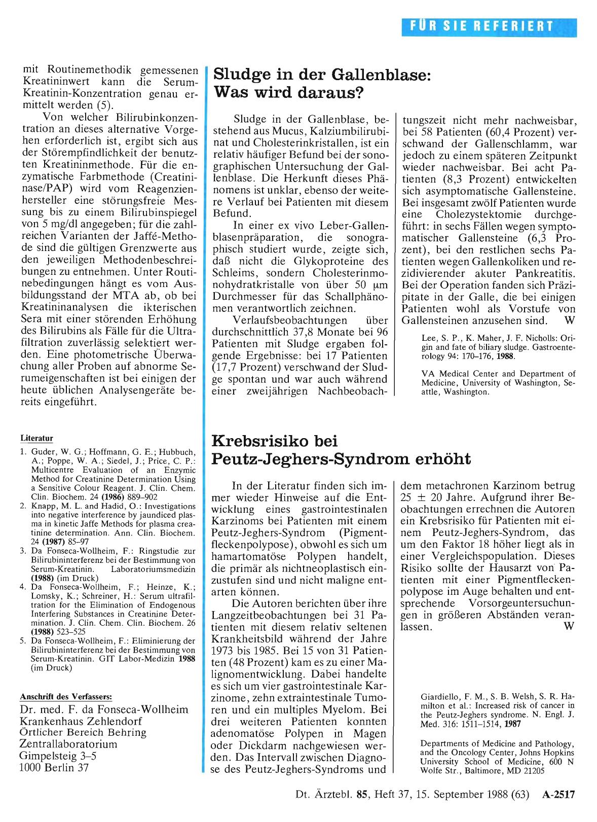 Vorschauseite 1: Sludge in der Gallenblase: Was wird daraus?