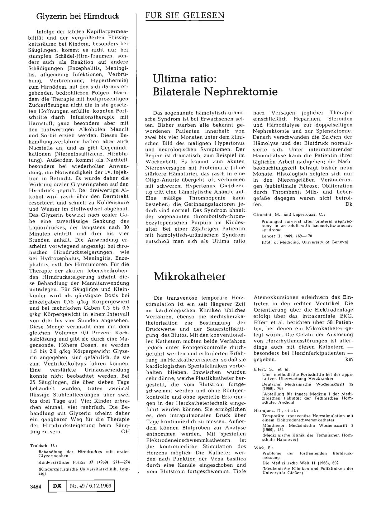 Vorschauseite 1: Glyzerin bei Hirndruck