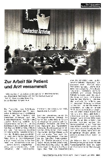 Vorschauseite 1: Zur Arbeit für Patient und Arzt versammelt