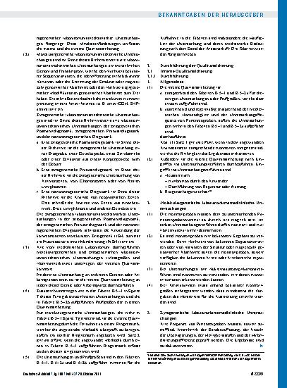 Vorschauseite 2: „Richtlinie der Bundesärztekammer zur Qualitätssicherung laboratoriumsmedizinischer Untersuchungen“