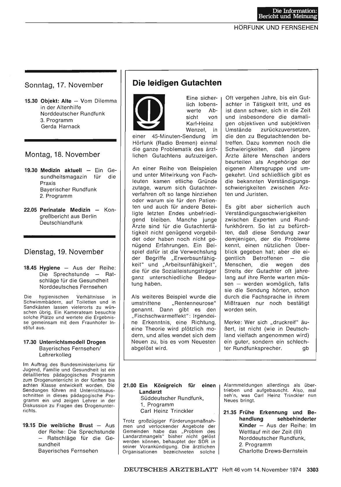 Vorschauseite 1: Die leidigen Gutachten