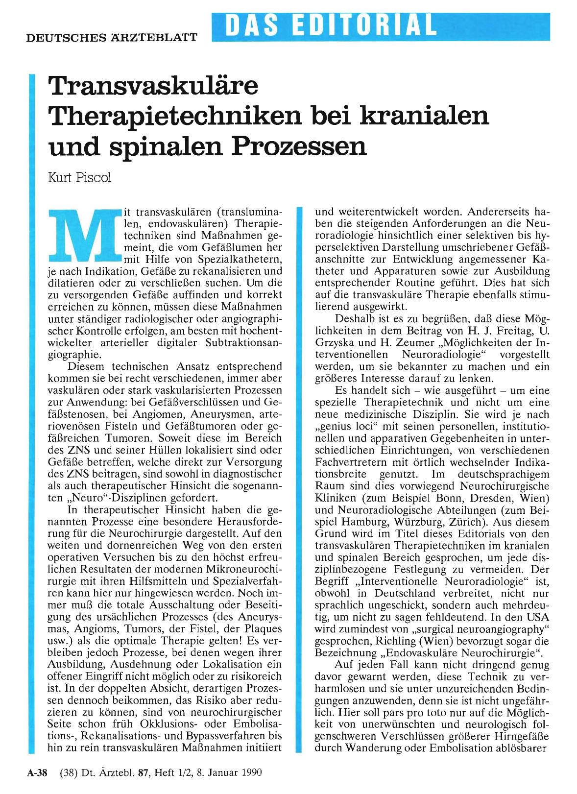 Vorschauseite 1: Transvaskuläre Therapietechniken bei kranialen und spinalen Prozessen