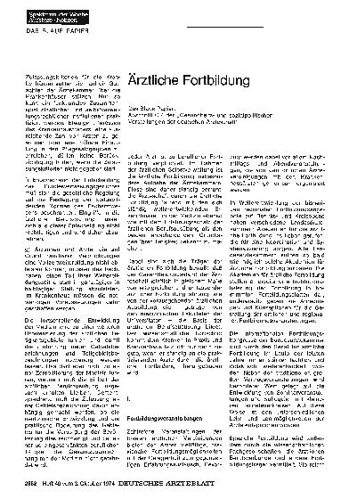 Vorschauseite 1: Ärztliche Fortbildung