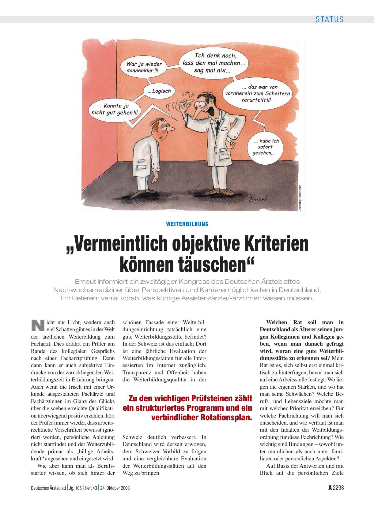 Vorschauseite 1: Weiterbildung: „Vermeintlich objektive Kriterien können täuschen“