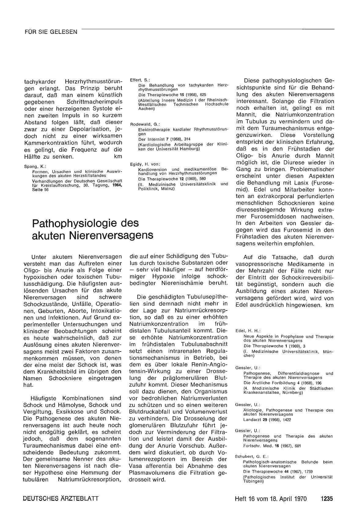 Vorschauseite 1: Pathophysiologie des akuten Nierenversagens