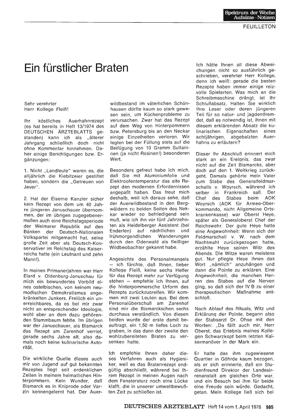 Vorschauseite 1: Ein fürstlicher Braten