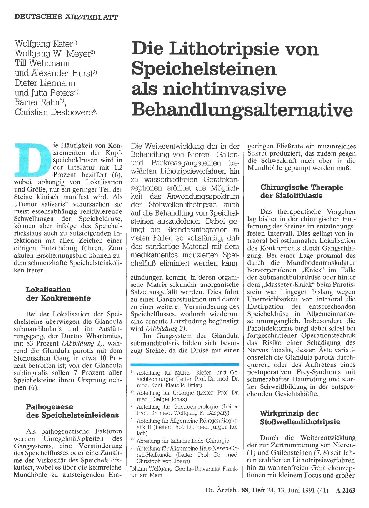 Vorschauseite 1: Die Lithotripsie von Speichelsteinen als nichtinvasive Behandlungsalternative