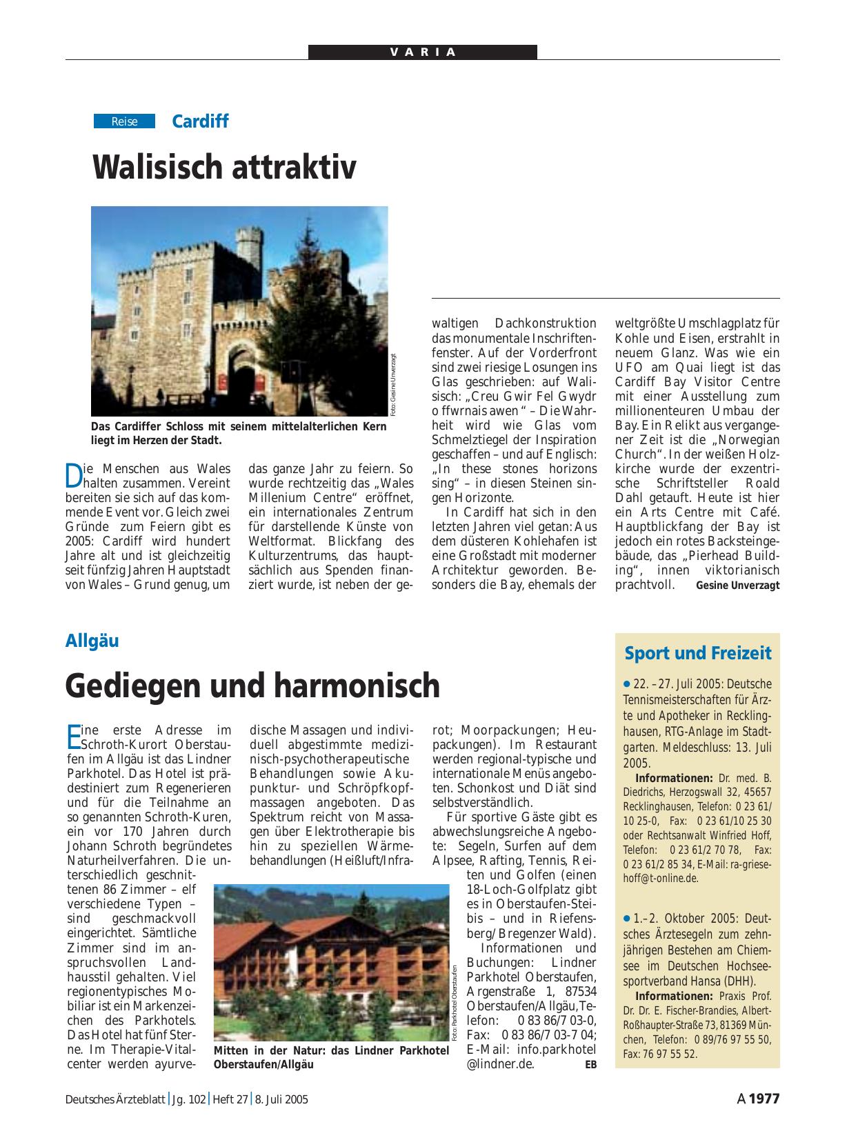 Vorschauseite 1: Allgäu: Gediegen und harmonisch