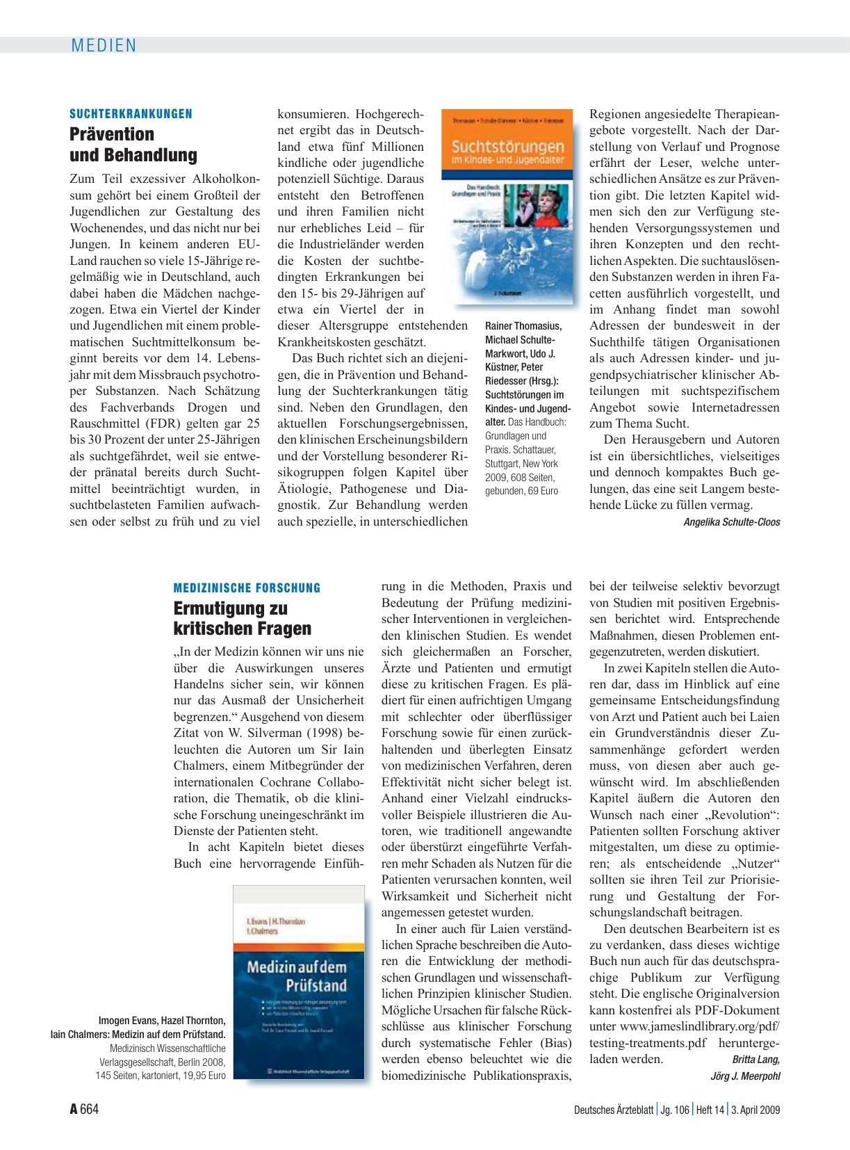 Vorschauseite 1: Suchterkrankungen: Prävention und Behandlung