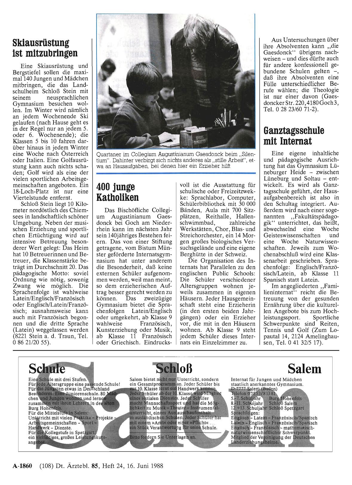 Vorschauseite 1: Ganztagsschule mit Internat