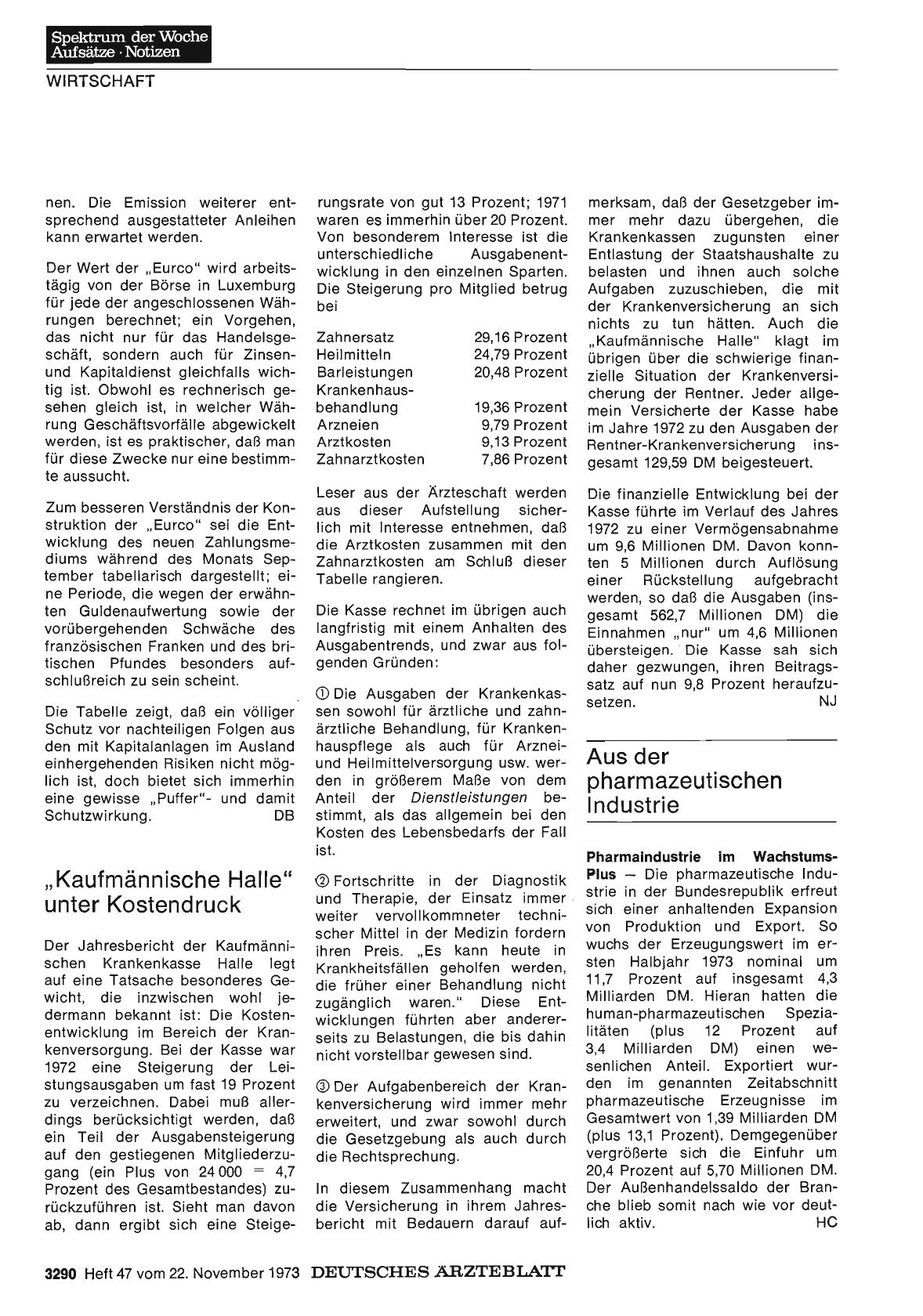 Vorschauseite 1: „Kaufmännische Halle" unter Kostendruck