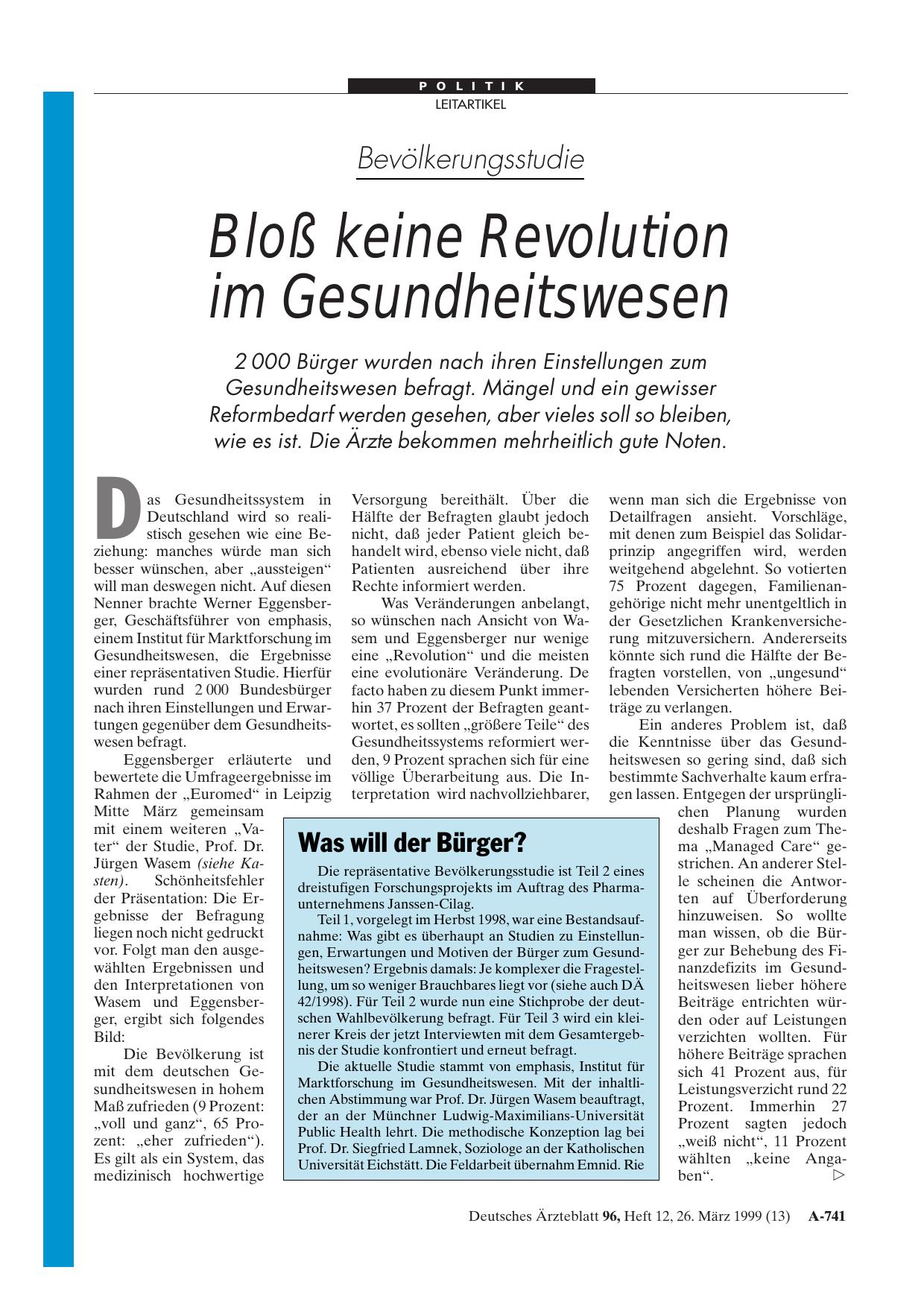 Vorschauseite 1: Was will der Bürger?