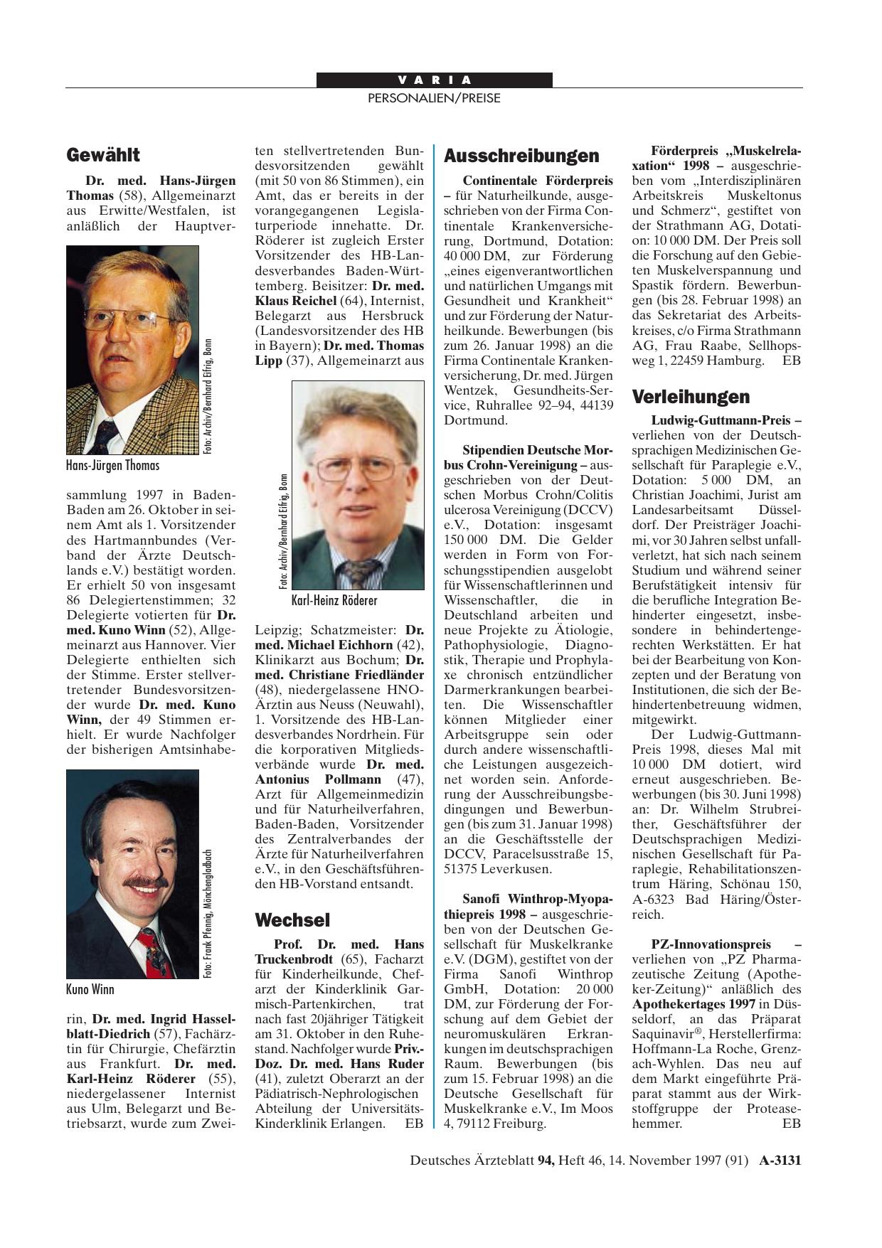 Vorschauseite 1: Ausschreibungen