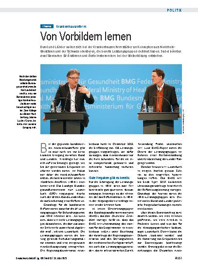 Vorschauseite 1: Krankenhausreform: Von Vorbildern lernen