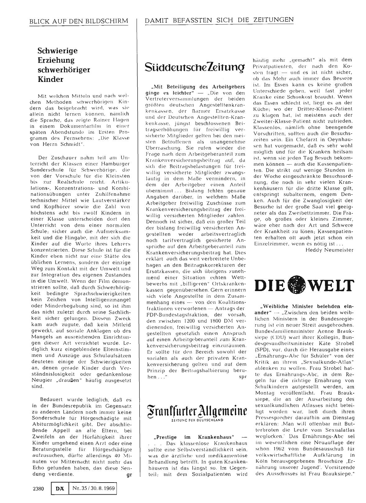 Vorschauseite 1: „Prestige im Krankenhaus"