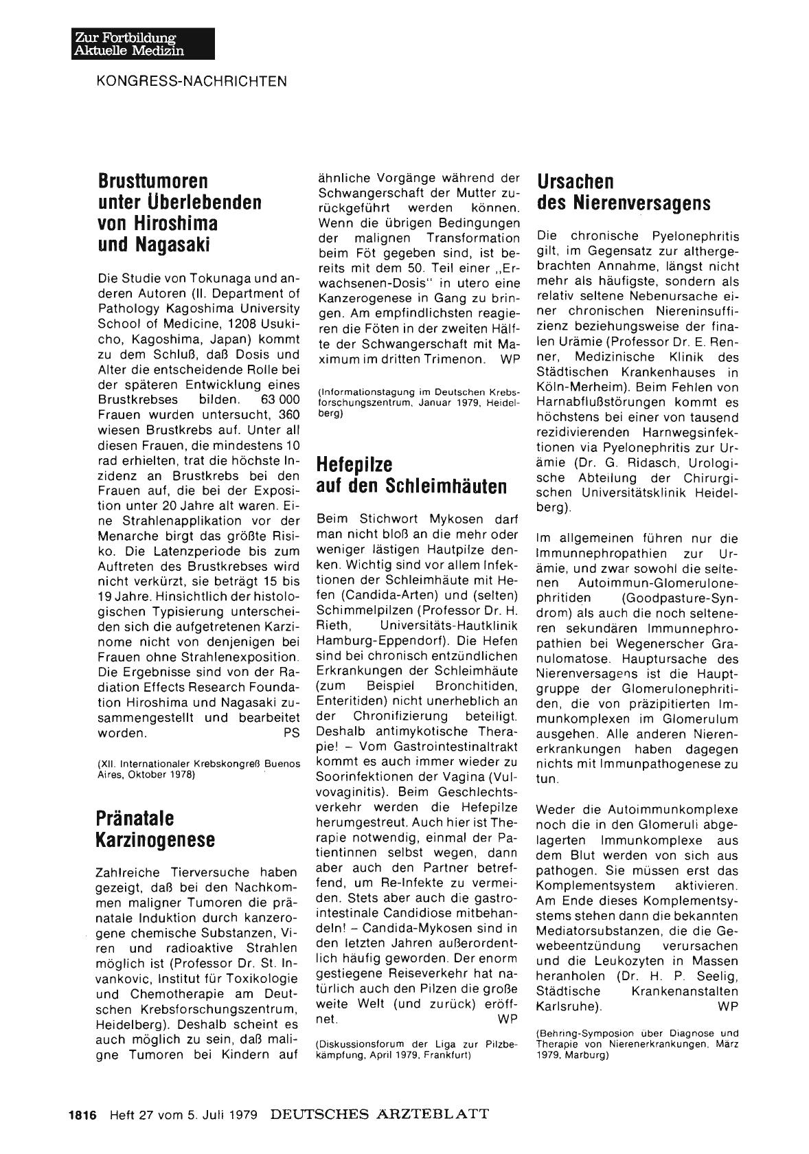 Vorschauseite 1: Pränatale Karzinogenese