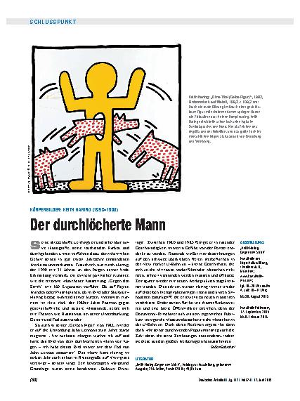 Vorschauseite 1: Körperbilder: Keith Haring (1958 – 1990) – Der durchlöcherte Mann