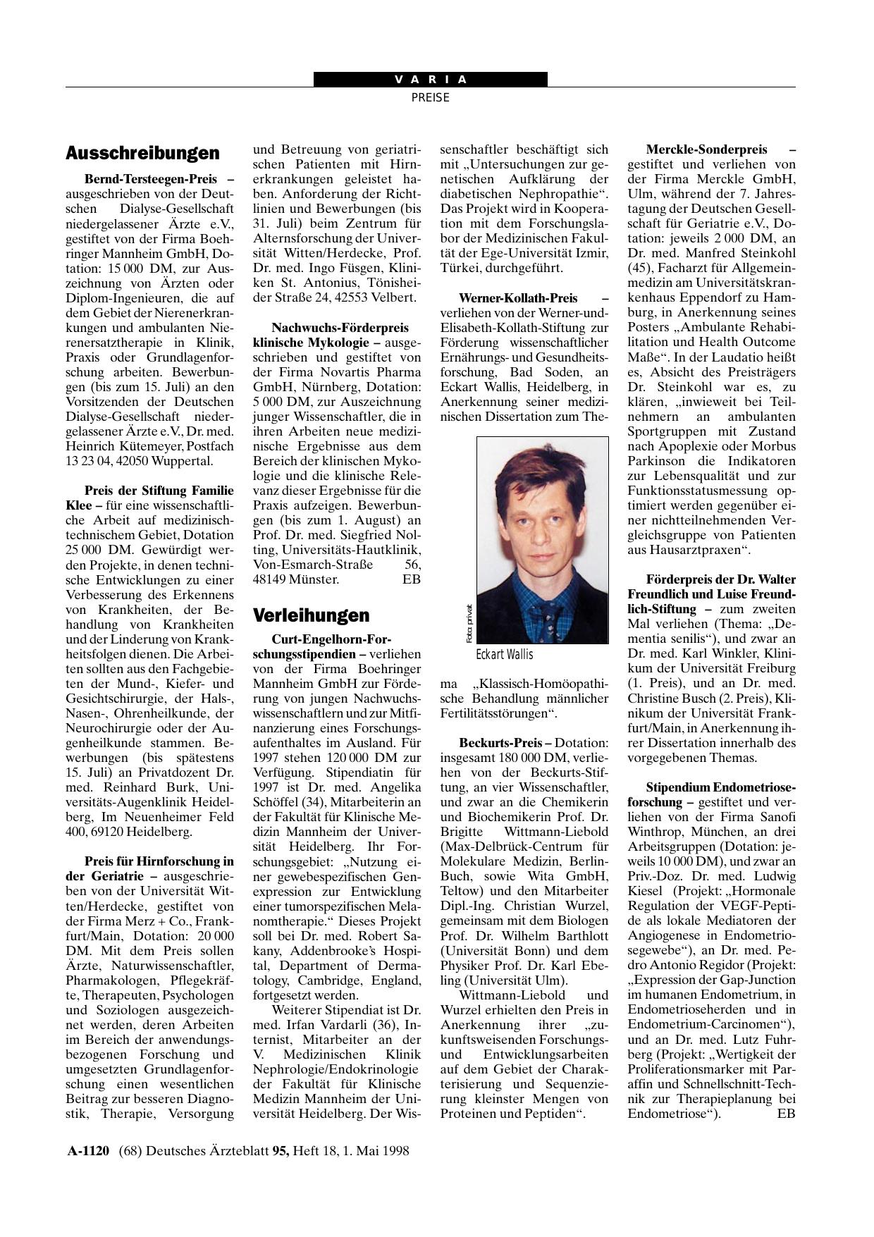 Vorschauseite 1: Ausschreibungen
