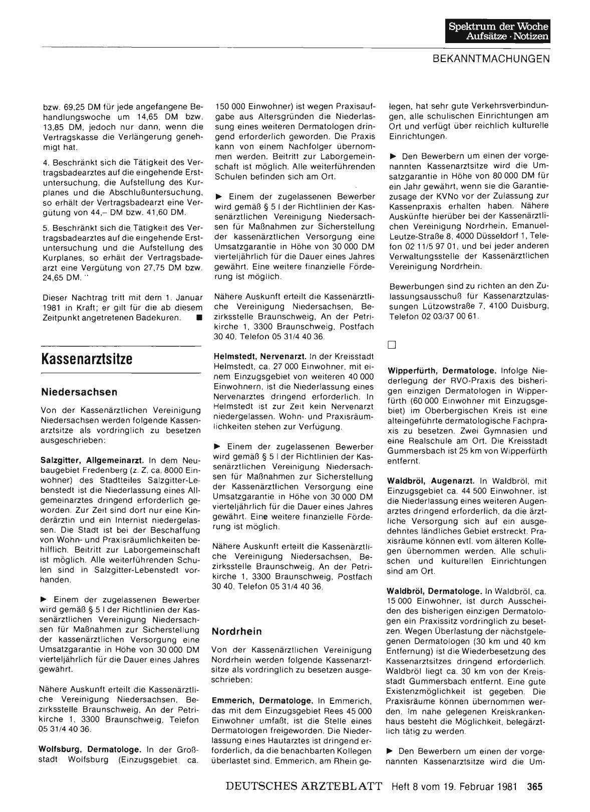 Vorschauseite 1: Kassenarztsitze