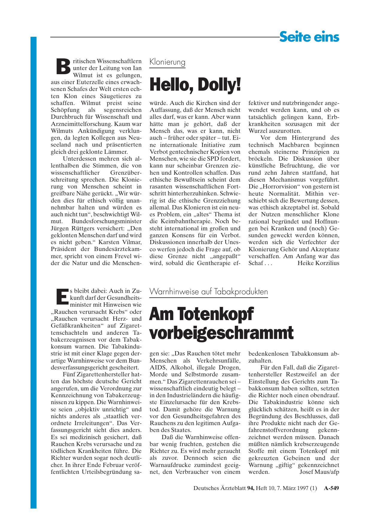 Vorschauseite 1: Klonierung: Hello, Dolly!