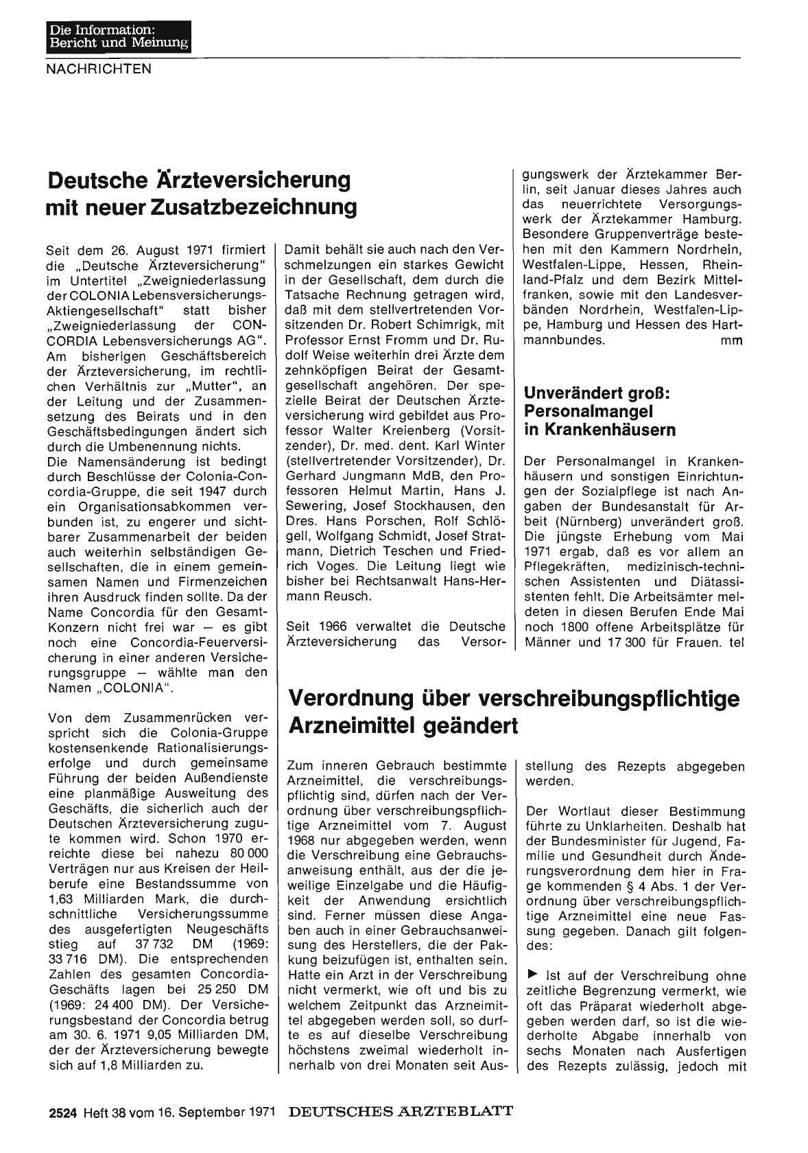 Vorschauseite 1: Verordnung über verschreibungspflichtige Arzneimittel geändert