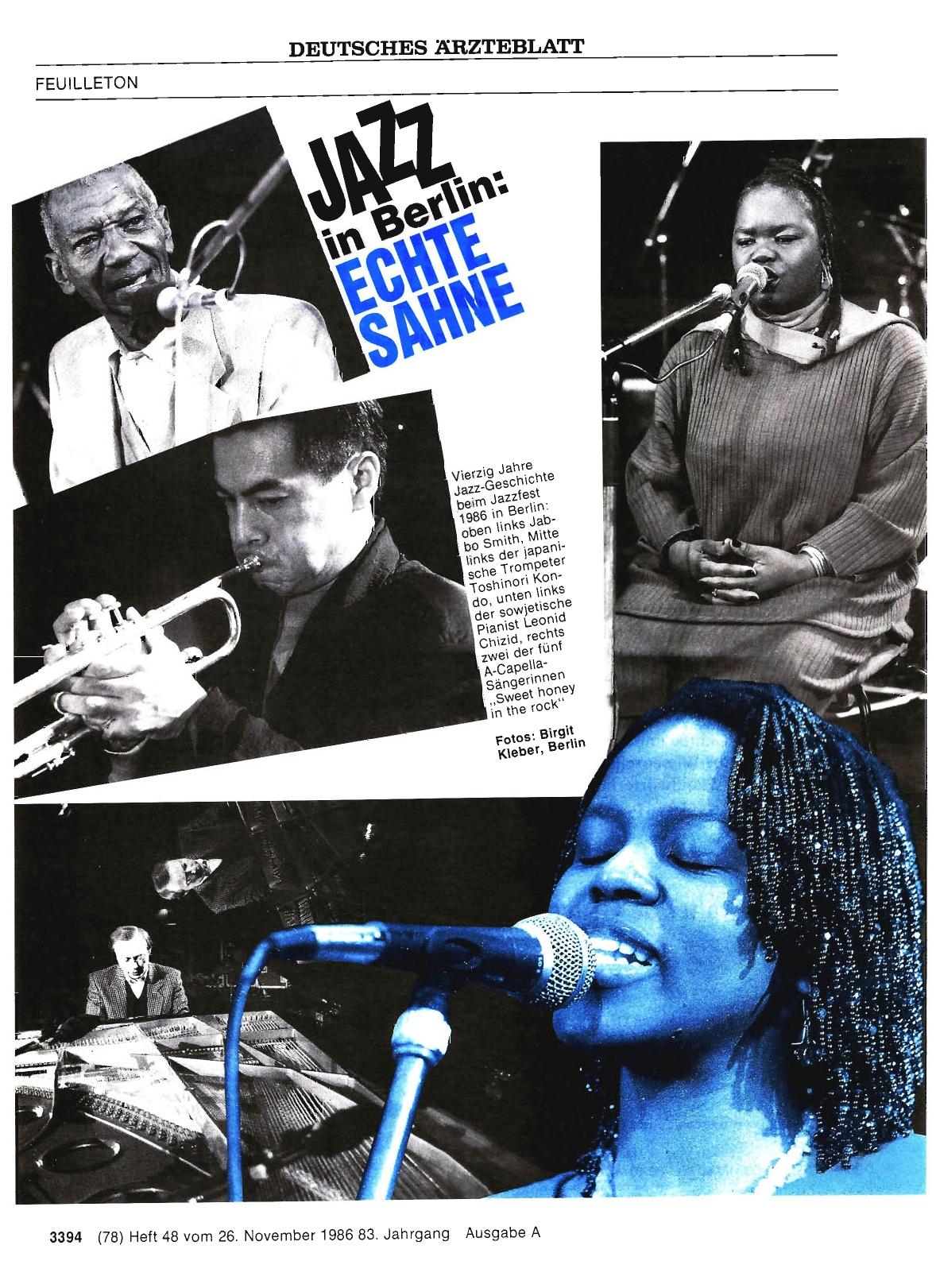 Vorschauseite 1: Jazz in Berlin: Echte Sahne