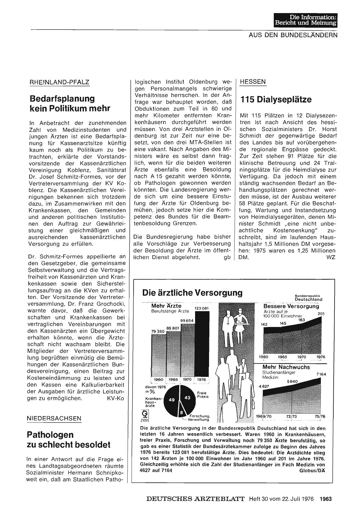Vorschauseite 1: Niedersachsen: Pathologen zu schlecht besoldet