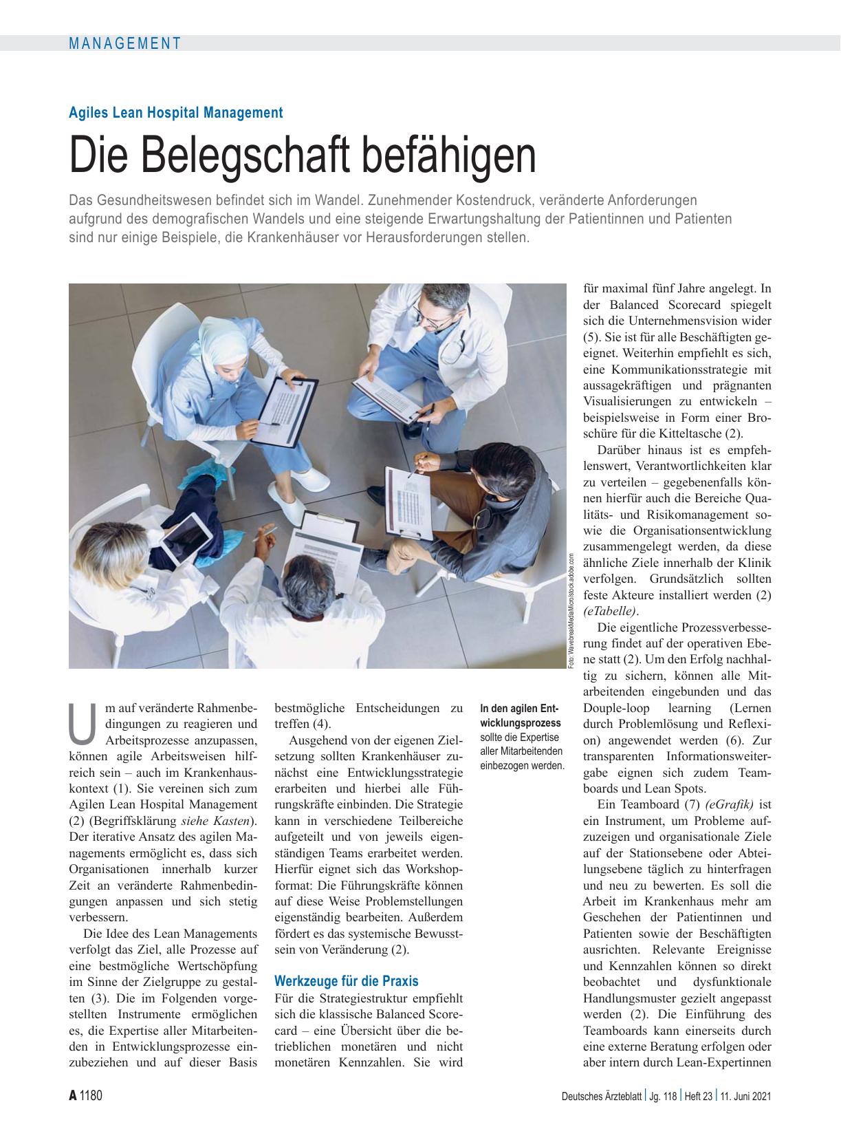 Vorschauseite 1: Agiles Lean Hospital Management: Die Belegschaft befähigen