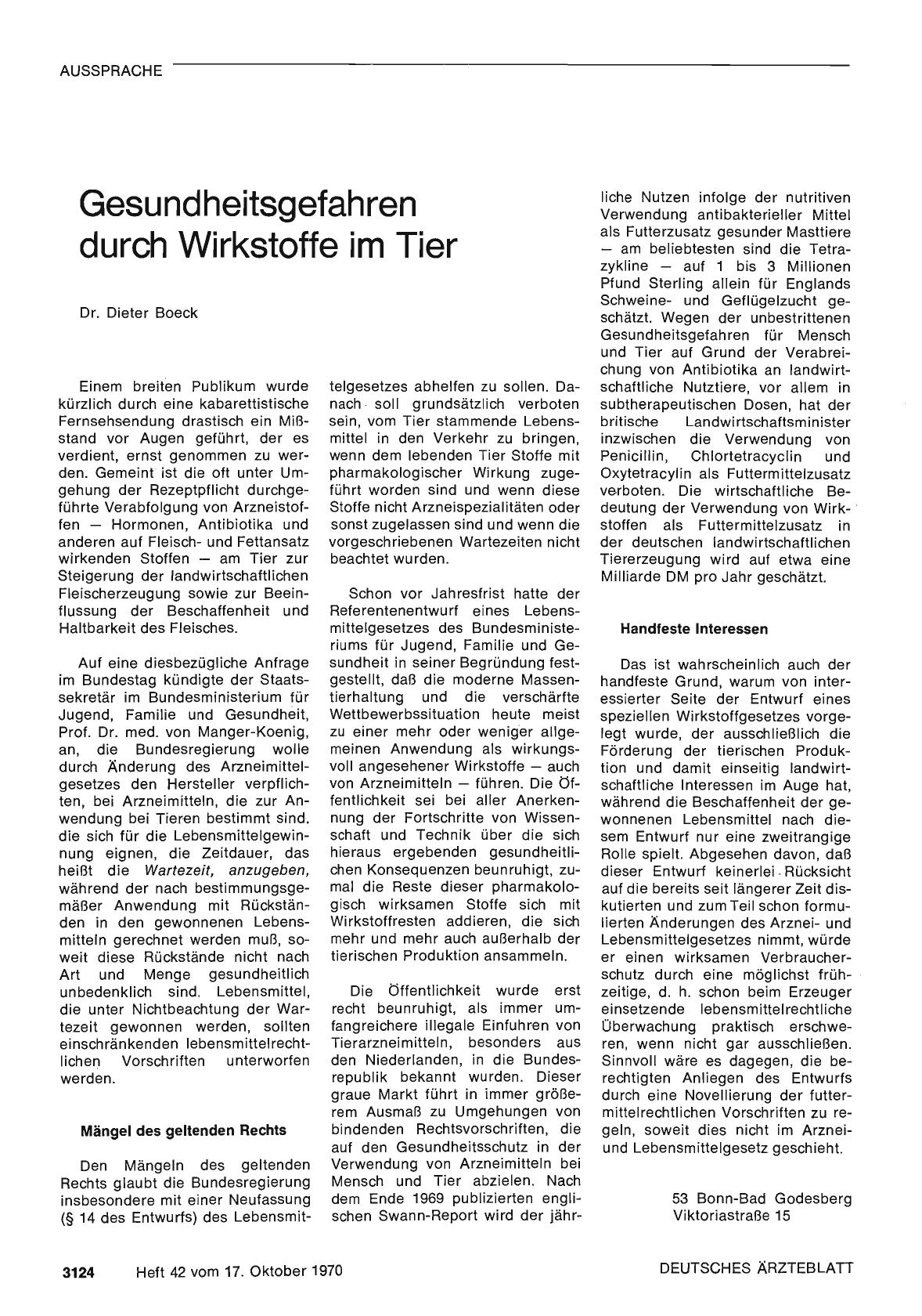 Vorschauseite 1: Gesundheitsgefahren durch Wirkstoffe im Tier