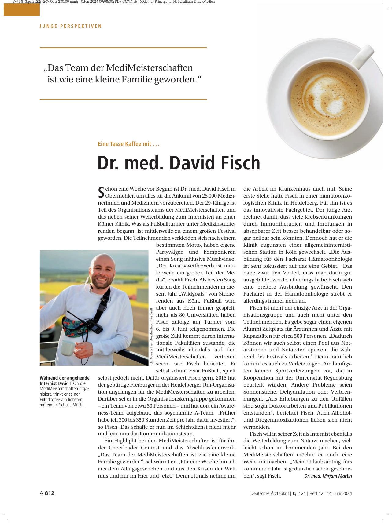 Vorschauseite 1: Eine Tasse Kaffee mit. .. Dr. med. David Fisch
