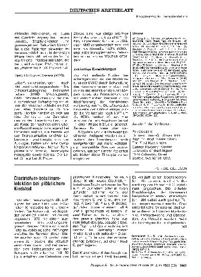 Vorschauseite 1: Clostridium-botulinum-Infektion bei plötzlichem Kindstod